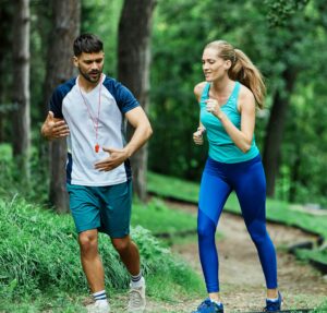 fitness woman man sport exercise coach instructor training sport teacher